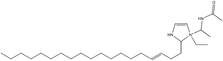 1-[1-(Acetylamino)ethyl]-1-ethyl-2-(3-nonadecenyl)-4-imidazoline-1-ium Struktur