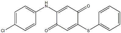 2-(Phenylthio)-5-[(4-chlorophenyl)amino]-2,5-cyclohexadiene-1,4-dione Struktur