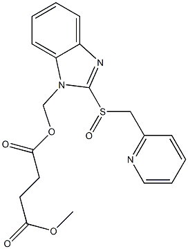 1-[(4-Methoxy-4-oxobutyryloxy)methyl]-2-[(2-pyridinyl)methylsulfinyl]-1H-benzimidazole Struktur