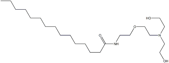 N-[2-[2-[Bis(2-hydroxyethyl)amino]ethoxy]ethyl]pentadecanamide Struktur