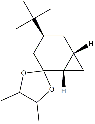 (1S,4S,6R)-4-tert-Butylbicyclo[4.1.0]heptan-2-one [(2R,3R)-2,3-butanediyl]acetal Struktur