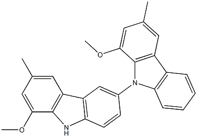 1,1'-Dimethoxy-3,3'-dimethyl-6,9'-bi[9H-carbazole] Struktur