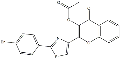 2-[2-(4-Bromophenyl)thiazol-4-yl]-3-acetoxychromone Struktur