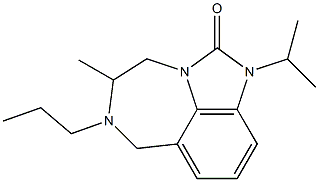 4,5,6,7-Tetrahydro-1-isopropyl-5-methyl-6-propylimidazo[4,5,1-jk][1,4]benzodiazepin-2(1H)-one Struktur