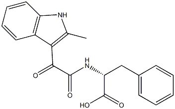 N-[(2-Methyl-1H-indol-3-yl)carbonylcarbonyl]-D-phenylalanine Struktur