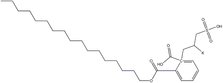 Phthalic acid 1-heptadecyl 2-(2-potassiosulfopropyl) ester Struktur