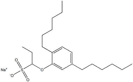 1-(2,5-Dihexylphenoxy)propane-1-sulfonic acid sodium salt Struktur