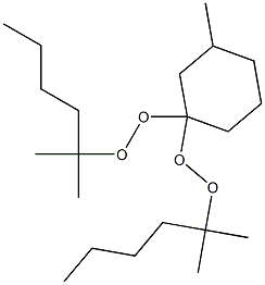 3-Methyl-1,1-bis(1,1-dimethylpentylperoxy)cyclohexane Struktur