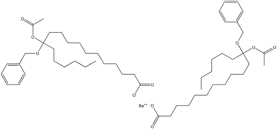 Bis(12-benzyloxy-12-acetyloxystearic acid)barium salt Struktur