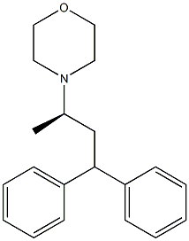 (-)-4-[(R)-1-Methyl-3,3-diphenylpropyl]morpholine Struktur