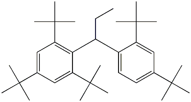 1-(2,4,6-Tri-tert-butylphenyl)-1-(2,4-di-tert-butylphenyl)propane Struktur