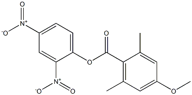 4-Methoxy-2,6-dimethylbenzoic acid 2,4-dinitrophenyl ester Struktur