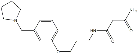 N-[3-[3-[(Pyrrolidin-1-yl)methyl]phenoxy]propyl]-2-carbamoylacetamide Struktur