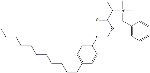 N,N-Dimethyl-N-benzyl-N-[1-[[(4-undecylphenyloxy)methyl]oxycarbonyl]propyl]aminium Struktur