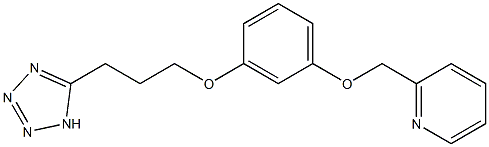 2-[3-[3-(1H-Tetrazol-5-yl)propoxy]phenoxymethyl]pyridine Struktur