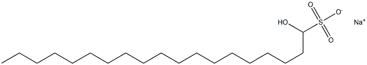 1-Hydroxynonadecane-1-sulfonic acid sodium salt Struktur