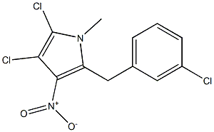 1-Methyl-3-nitro-2-(3-chlorobenzyl)-4,5-dichloro-1H-pyrrole Struktur