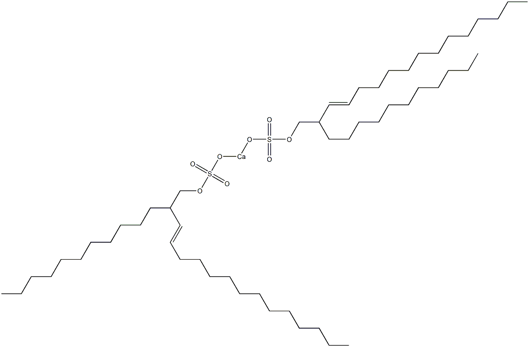 Bis(2-undecyl-3-hexadecenyloxysulfonyloxy)calcium Struktur