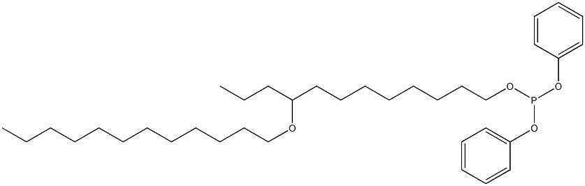 Phosphorous acid 9-(dodecyloxy)dodecyldiphenyl ester Struktur