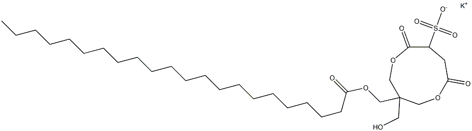 1-(1-Oxodocosyloxymethyl)-1-(hydroxymethyl)-4,7-dioxo-3,8-dioxacyclononane-6-sulfonic acid potassium salt Struktur