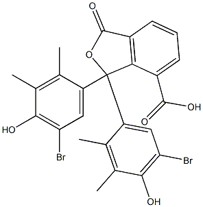 1,1-Bis(5-bromo-4-hydroxy-2,3-dimethylphenyl)-1,3-dihydro-3-oxoisobenzofuran-7-carboxylic acid Struktur