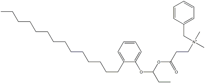 N,N-Dimethyl-N-benzyl-N-[2-[[1-(2-tetradecylphenyloxy)propyl]oxycarbonyl]ethyl]aminium Struktur