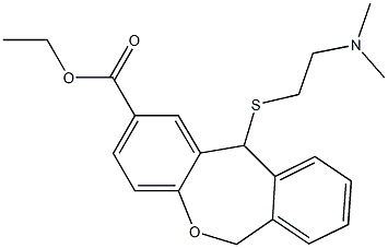 11-[[2-(Dimethylamino)ethyl]thio]-6,11-dihydrodibenz[b,e]oxepin-2-carboxylic acid ethyl ester Struktur