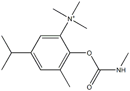 5-Isopropyl-2-[[(methylamino)carbonyl]oxy]-3,N,N,N-tetramethylbenzenaminium Struktur