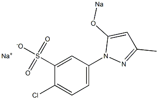 5-(3-Methyl-5-sodiooxy-1H-pyrazol-1-yl)-2-chlorobenzenesulfonic acid sodium salt Struktur