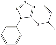 5-(1-Methyl-2-propenylthio)-1-phenyl-1H-tetrazole Struktur