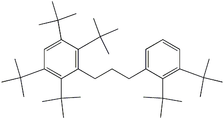 1-(2,3,5,6-Tetra-tert-butylphenyl)-3-(2,3-di-tert-butylphenyl)propane Struktur