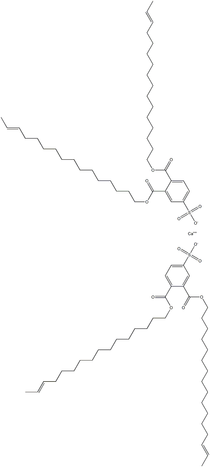 Bis[3,4-di(14-hexadecenyloxycarbonyl)benzenesulfonic acid]calcium salt Struktur