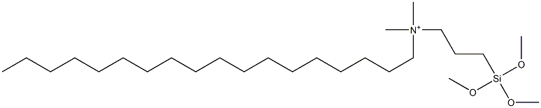 Octadecyl[3-(trimethoxysilyl)propyl]dimethylammonium Struktur