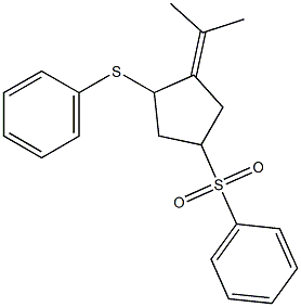 1-(1-Methylethylidene)-2-phenylthio-4-phenylsulfonylcyclopentane Struktur