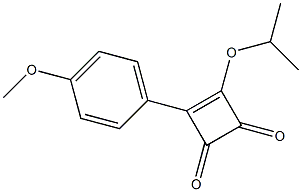 4-Isopropyloxy-3-(4-methoxyphenyl)-3-cyclobutene-1,2-dione Struktur