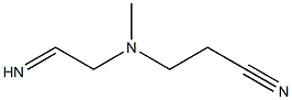 3-[Methyl(2-iminoethyl)amino]propiononitrile Struktur