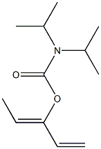 N,N-Diisopropylcarbamic acid (3Z)-1,3-pentadien-3-yl ester Struktur