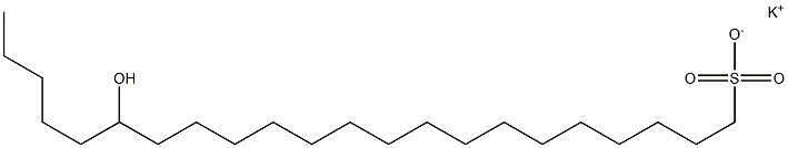 17-Hydroxydocosane-1-sulfonic acid potassium salt Struktur