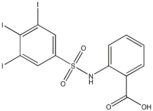 2-(3,4,5-Triiodophenylsulfonylamino)benzoic acid Struktur