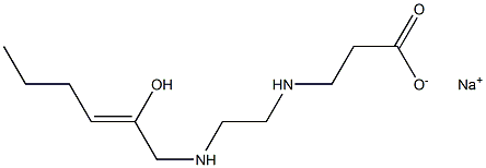 3-[N-[2-[N-(2-Hydroxy-2-hexenyl)amino]ethyl]amino]propionic acid sodium salt Struktur