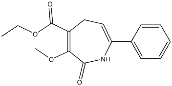 2,5-Dihydro-2-oxo-3-methoxy-7-phenyl-1H-azepine-4-carboxylic acid ethyl ester Struktur