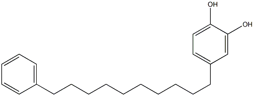 4-(10-Phenyldecyl)catechol Struktur