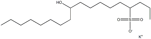 10-Hydroxyoctadecane-4-sulfonic acid potassium salt Struktur