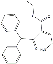 2-(2-Aminoethylidene)-4,4-diphenyl-3-oxobutyric acid ethyl ester Struktur