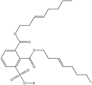 3-(Potassiosulfo)phthalic acid di(3-octenyl) ester Struktur