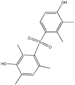 3,4'-Dihydroxy-2,2',3',4,6-pentamethyl[sulfonylbisbenzene] Struktur