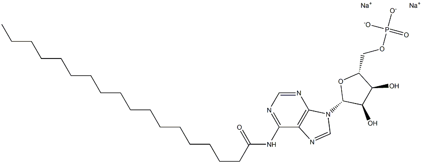 N-Stearoyladenosine-5'-phosphoric acid disodium salt Struktur