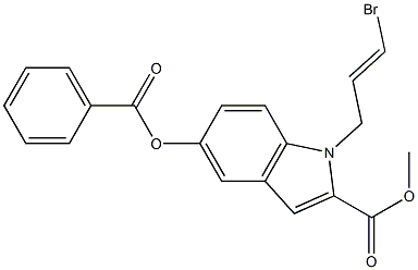 5-Benzoyloxy-1-(3-bromo-2-propenyl)-1H-indole-2-carboxylic acid methyl ester Struktur