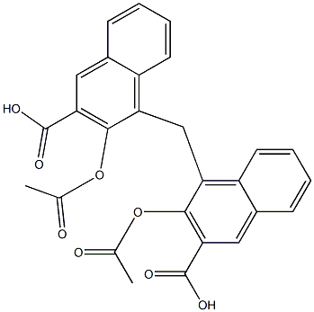 4,4'-Methylenebis(3-acetoxy-2-naphthoic acid) Struktur