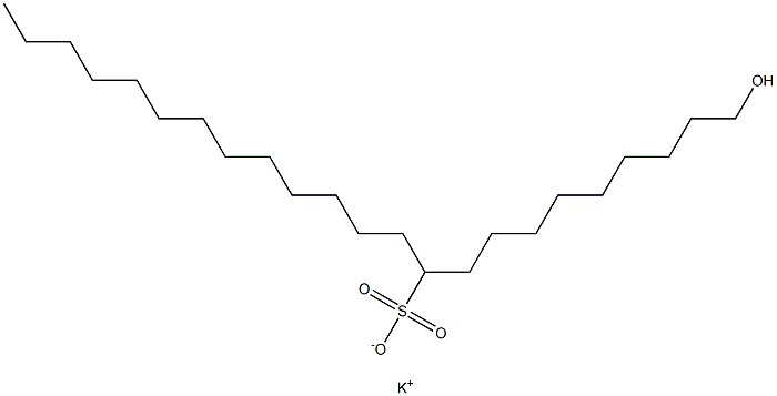 1-Hydroxytricosane-10-sulfonic acid potassium salt Struktur